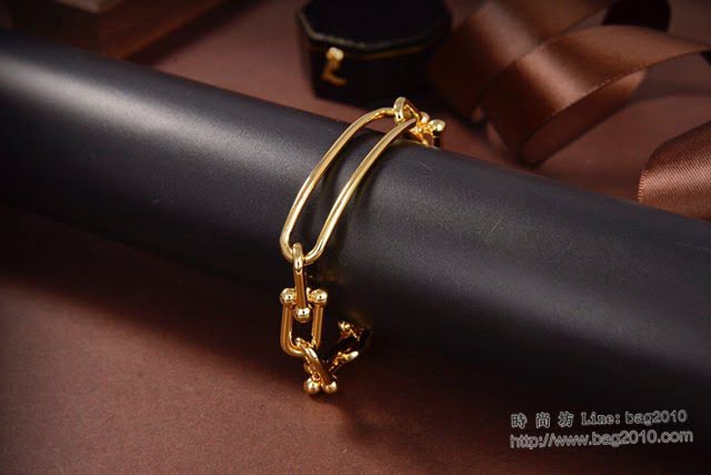 Tiffany飾品 蒂芙尼女士專櫃爆款HardWear鏈環手鏈 Tiffany關節U型手鏈  zgt1689